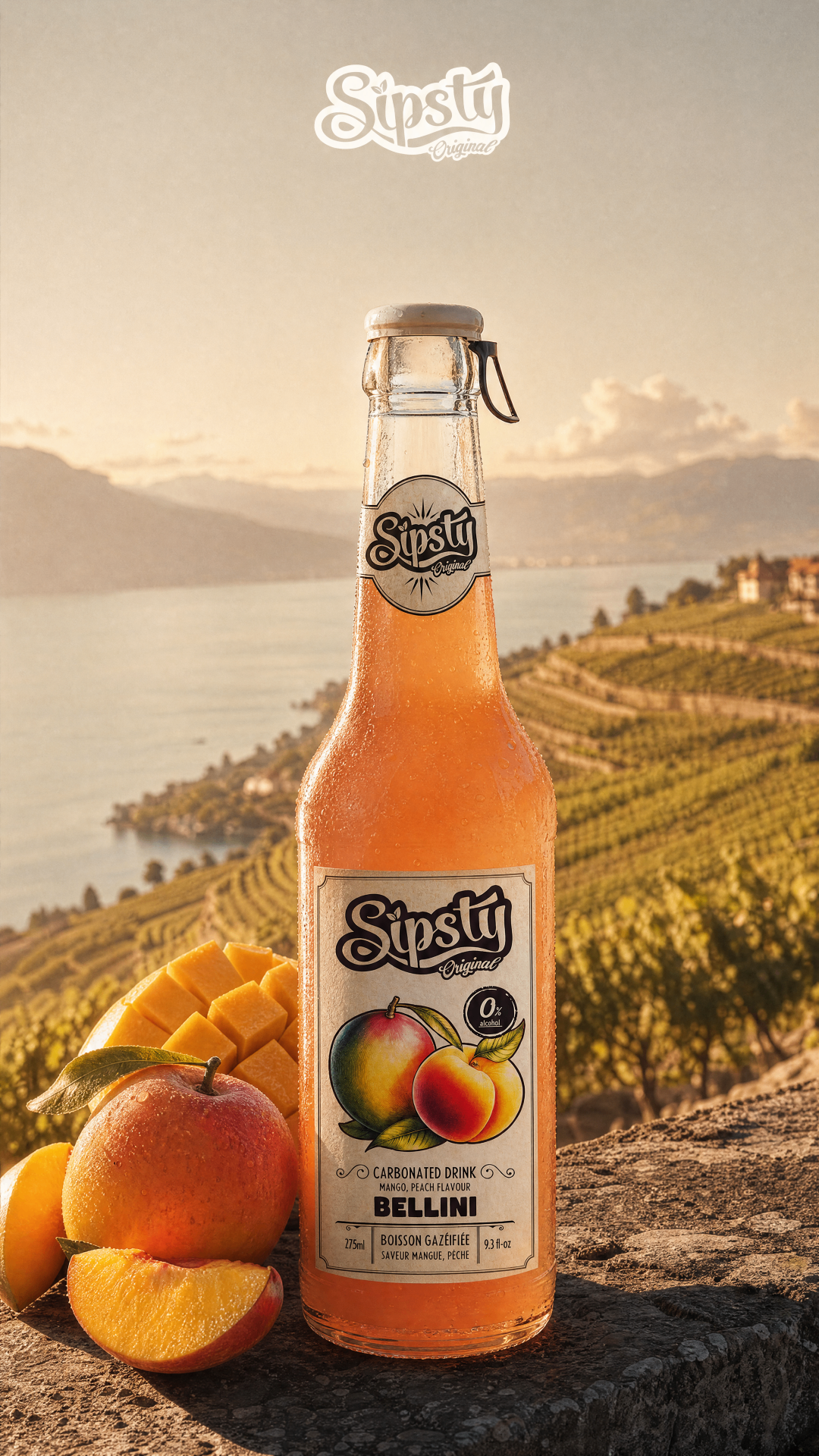 Sipsty Original Bellini dans les vignobles de Lavaux, patrimoine UNESCO